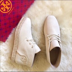 Tory Burch Lace up Espradille canvas bootie